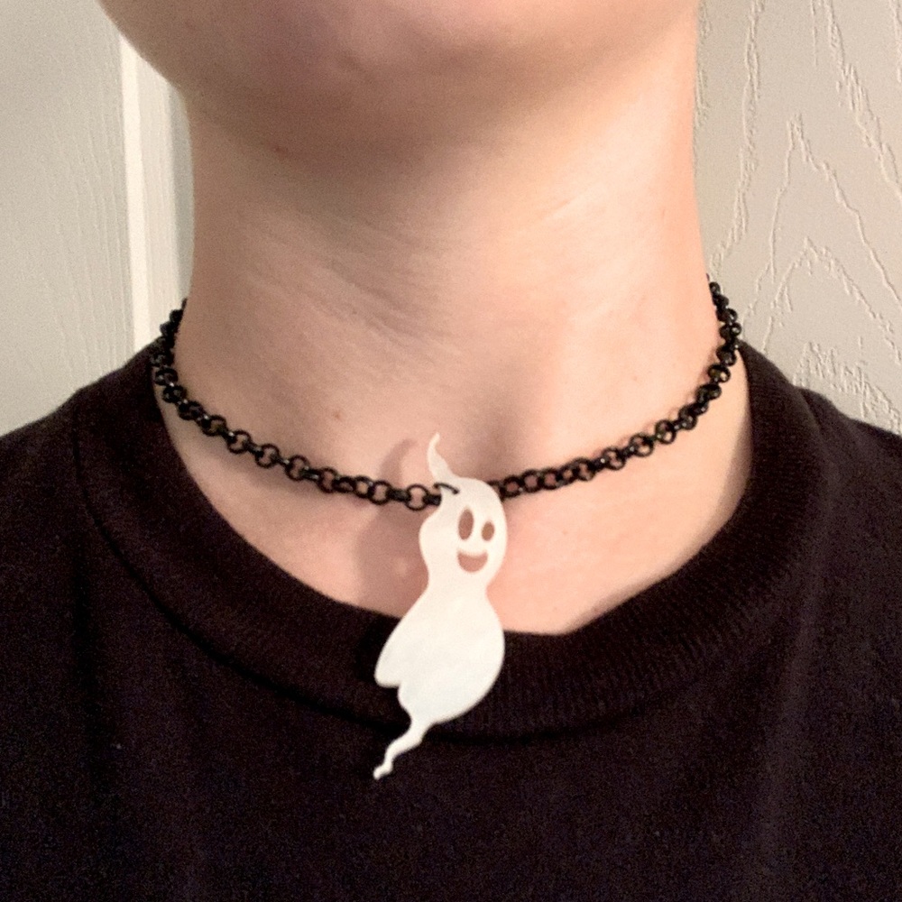 Halloween ghost chain choker
